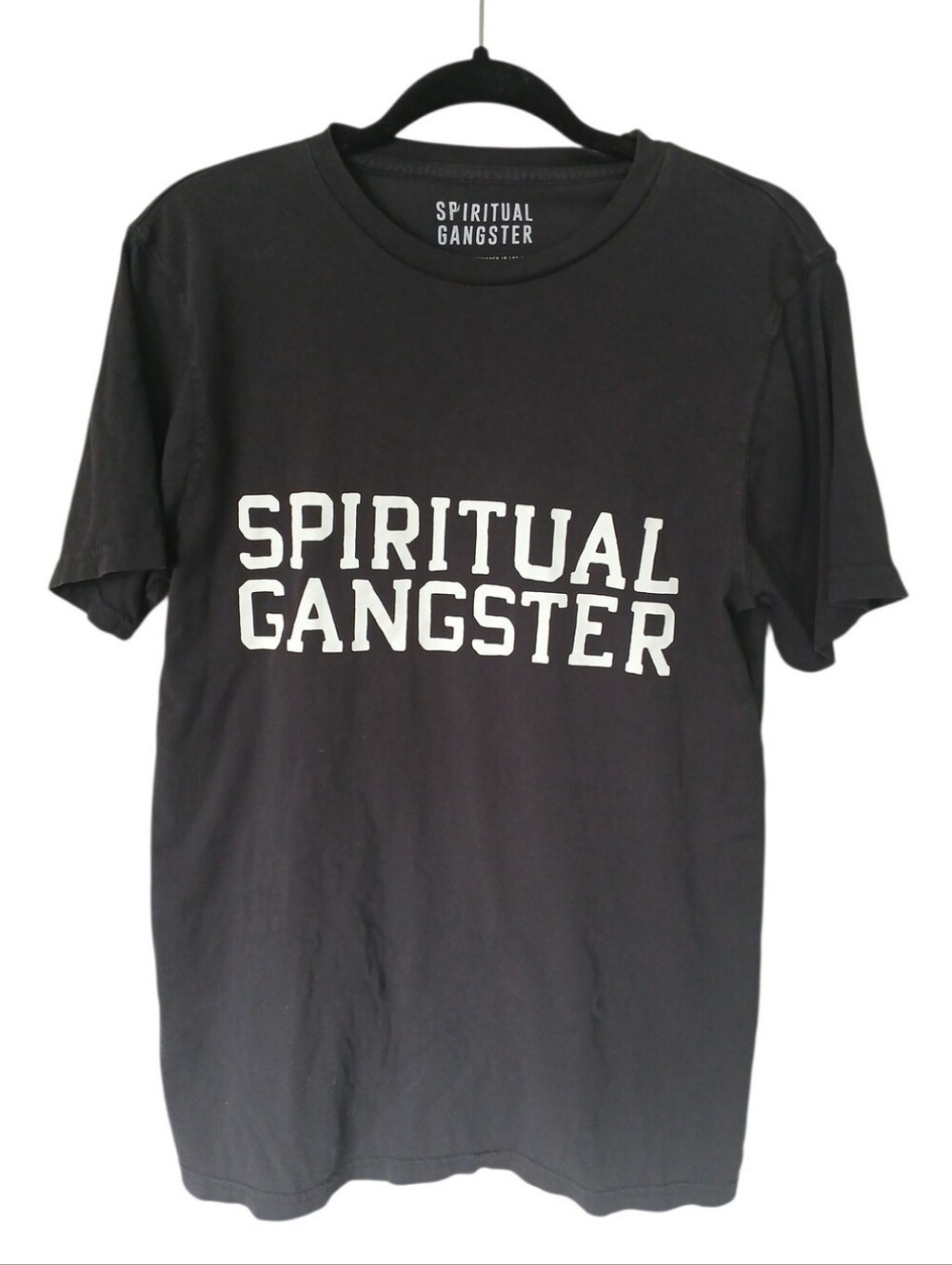 Spiritual Gangster Unisex Black Logo Cotton Tee Size Small